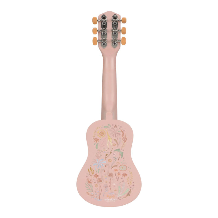 Little Dutch Safari Friends Wooden Guitar - Pink