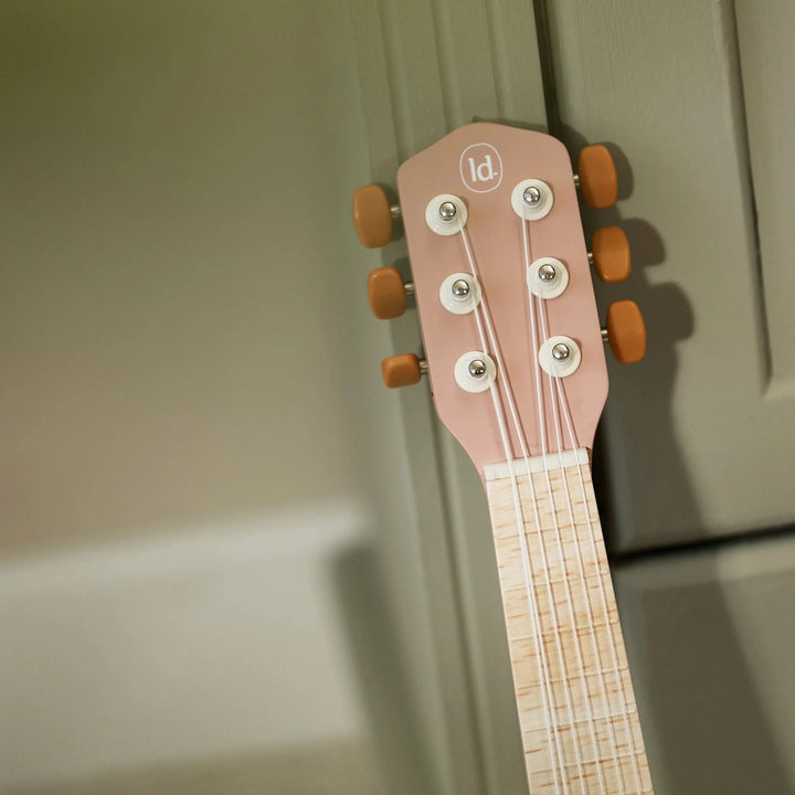 Little Dutch Safari Friends Wooden Guitar - Pink