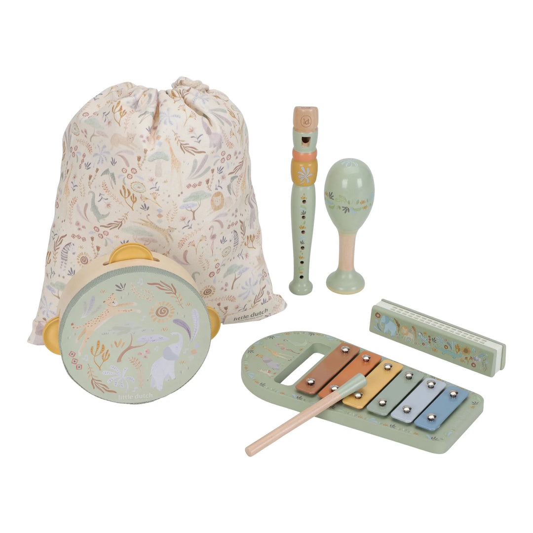 Little Dutch Safari Friends Music Set - Green