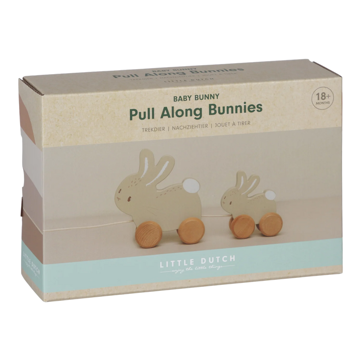 Little Dutch Pull Along Wooden Bunnies