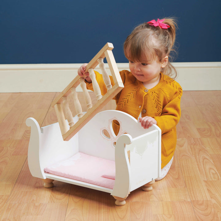 Le Toy Van Wooden Doll Bed