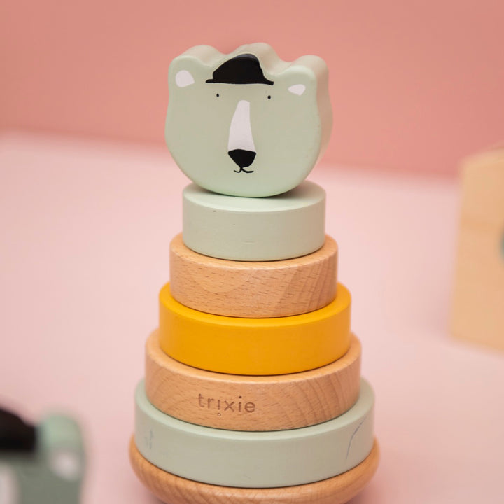 Trixie Wooden Stacking Toy - Mr Polar Bear