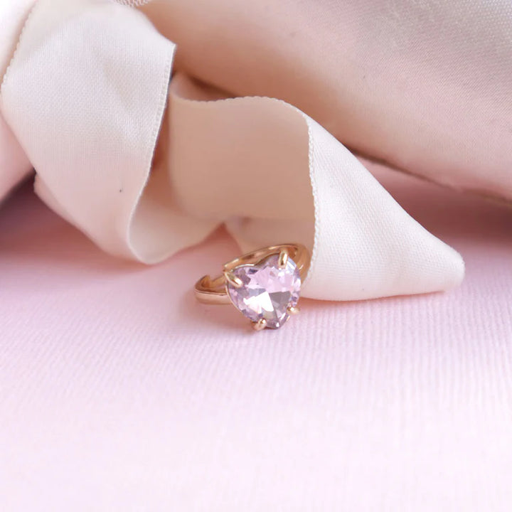 Lauren Hinkley Crystal Heart Ring with Shell Giftbox