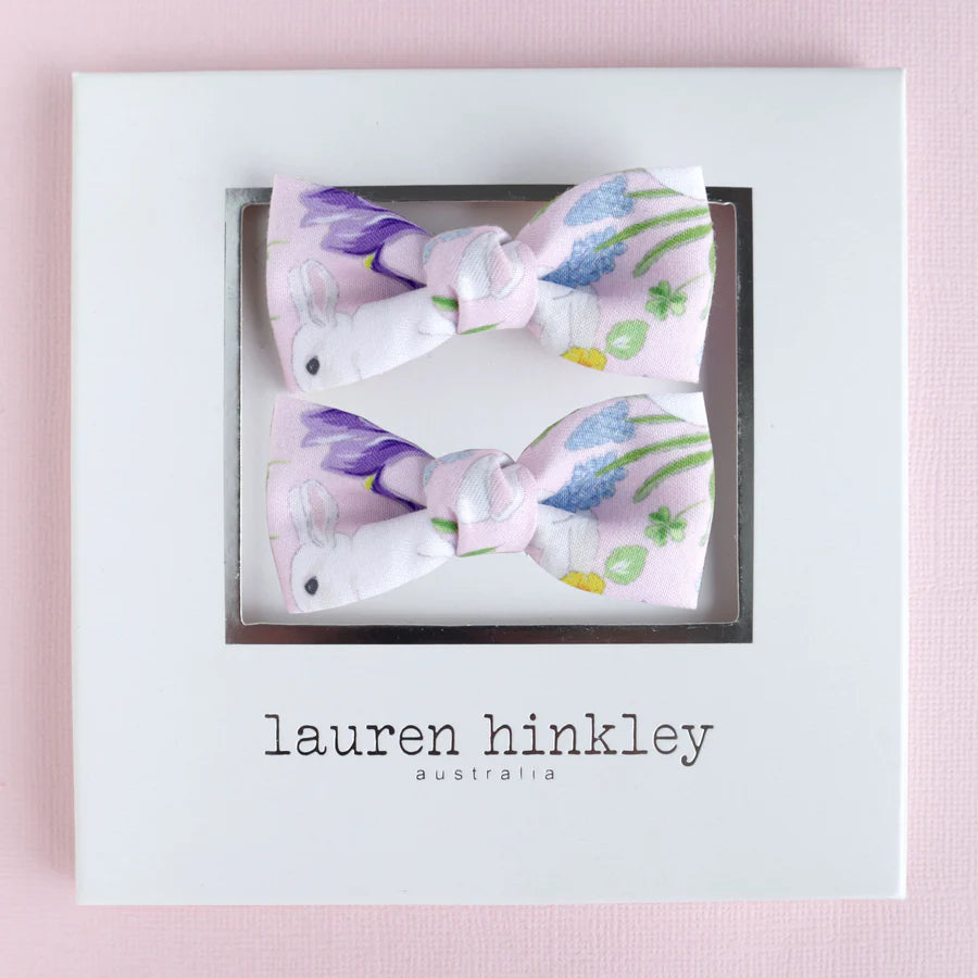 Lauren Hinkley Floral Dreams Bunny Bow Hair Clips