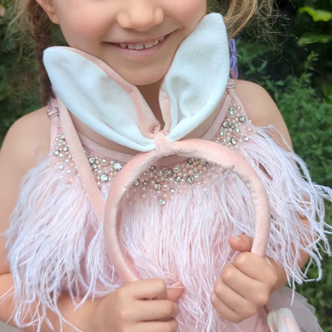 Lauren Hinkley Pink Velvet Bunny Headband