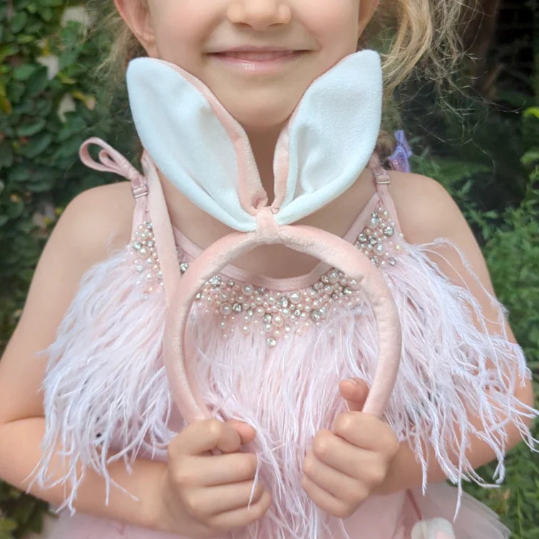Lauren Hinkley Pink Velvet Bunny Headband