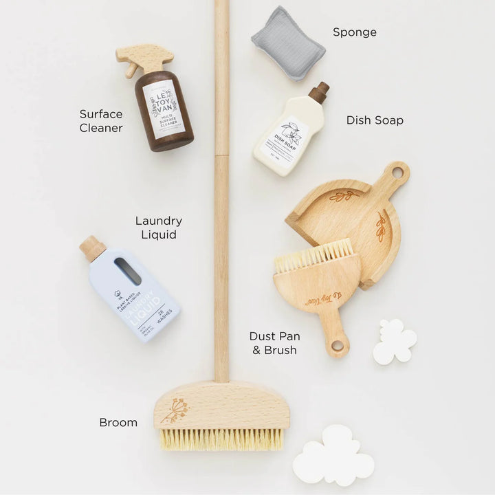 Le Toy Van Wooden Eco-Friendly Cleaning Play Set - 7 Piece