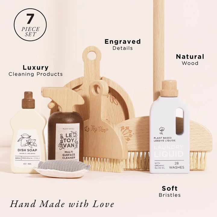 Le Toy Van Wooden Eco-Friendly Cleaning Play Set - 7 Piece