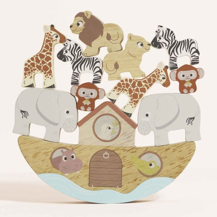 Le Toy Van Wooden Noah's Balancing Ark Animal Stacker
