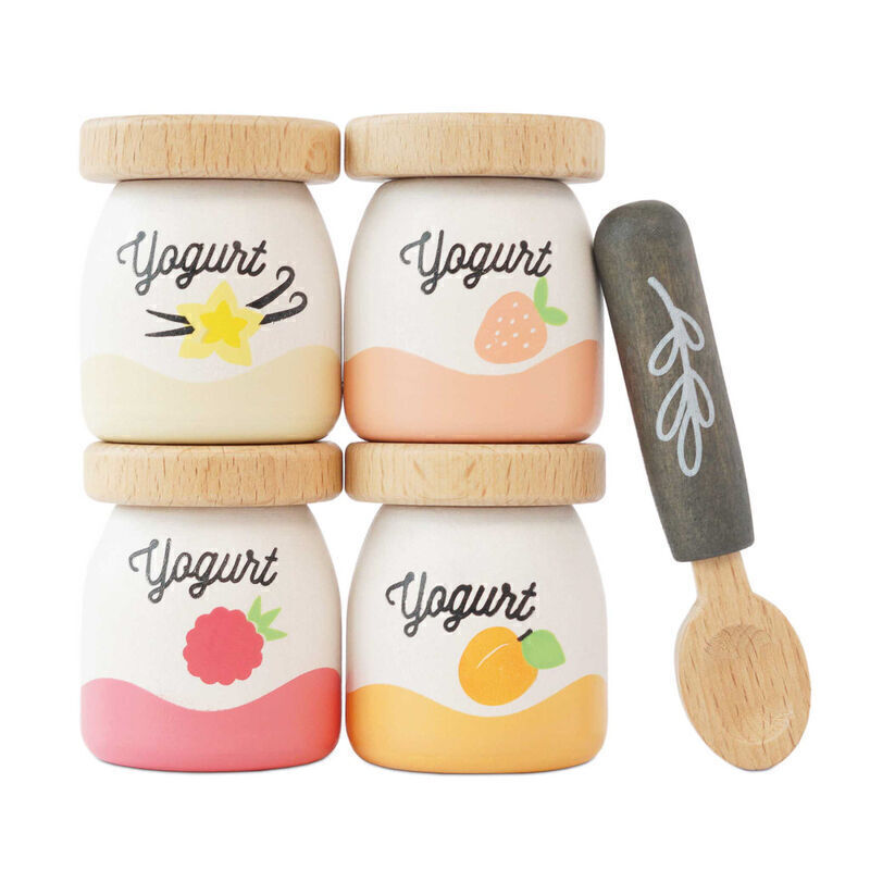 Le Toy Van Wooden Yoghurt Play Food Pack - 5 Piece