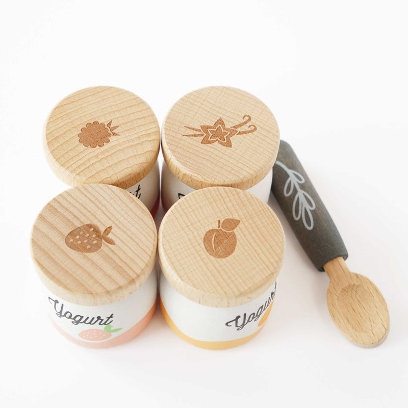 Le Toy Van Wooden Yoghurt Play Food Pack - 5 Piece