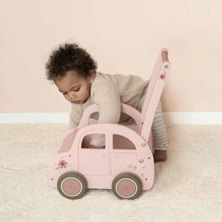 Little Dutch Wooden Baby Walker - Pink