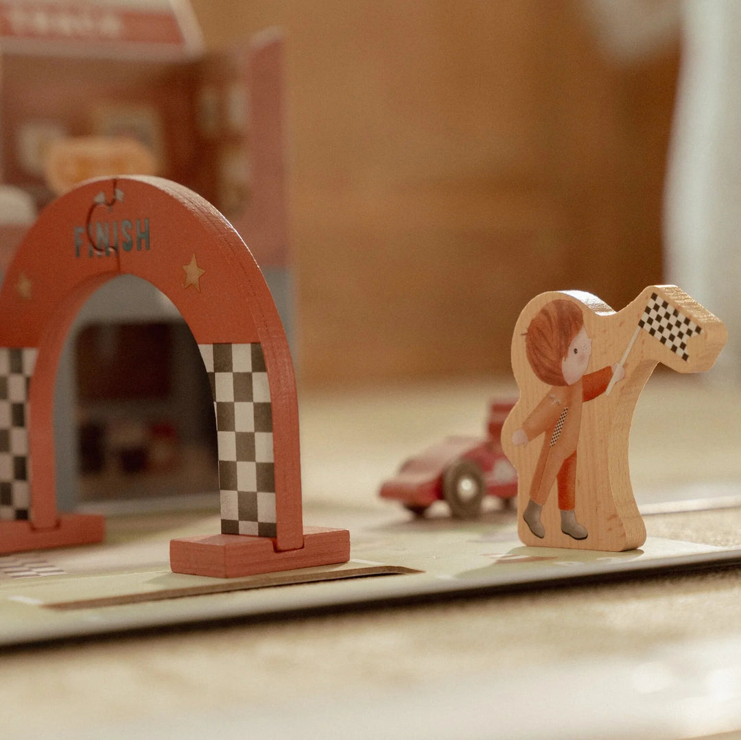 Little Dutch Wooden Play Case Race Track