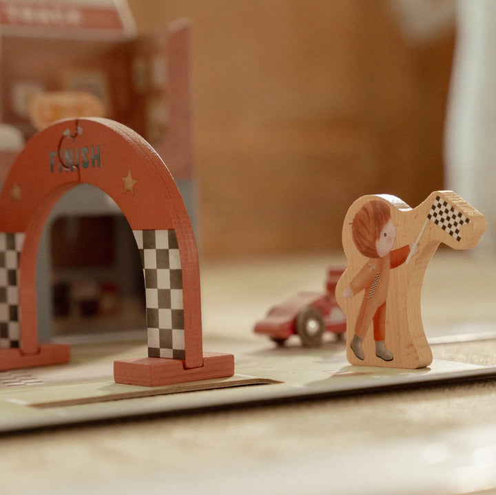 Little Dutch Wooden Play Case Race Track