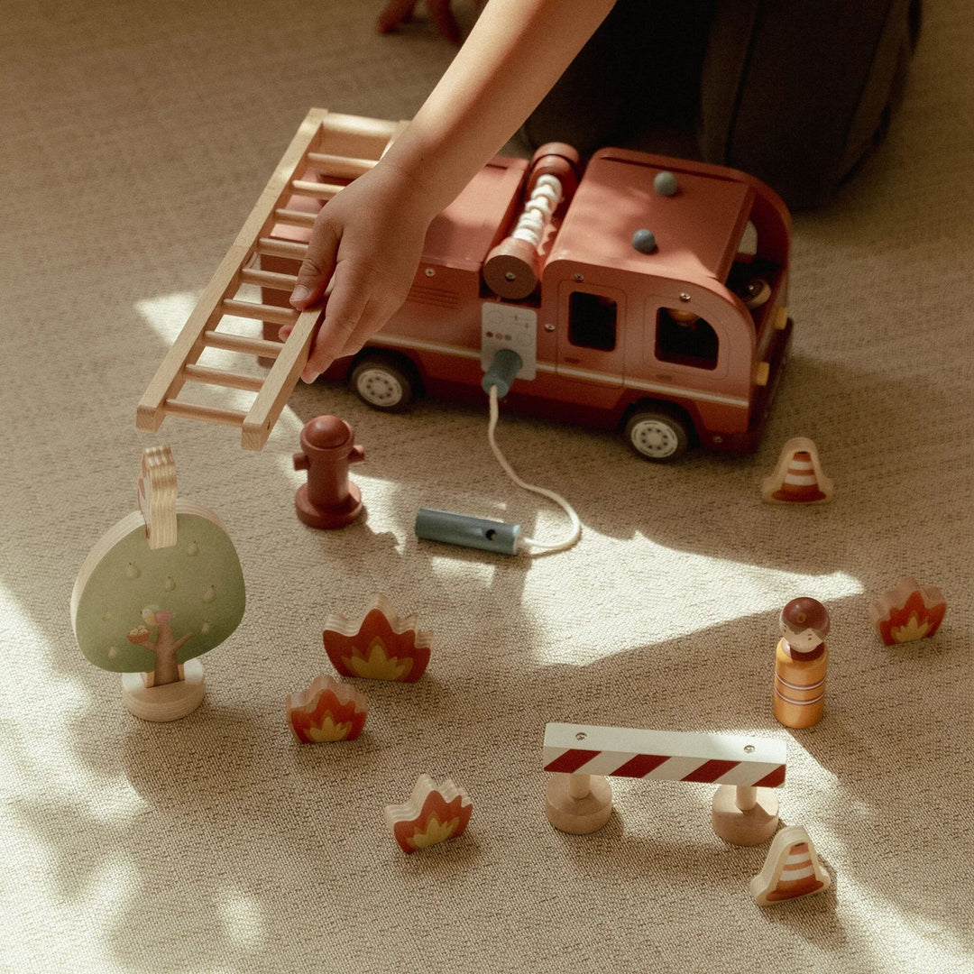 Little Dutch Wooden Fire Truck Set