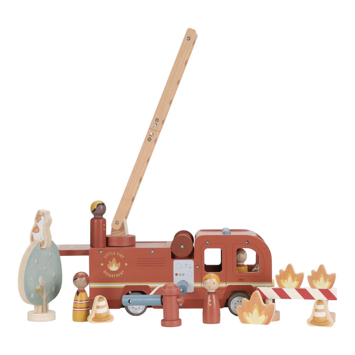 Little Dutch Wooden Fire Truck Set