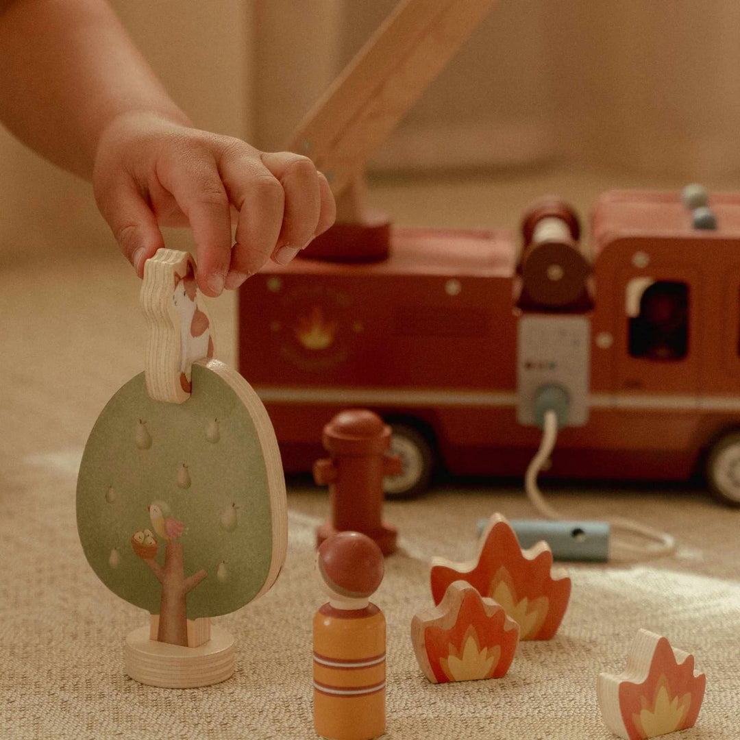 Little Dutch Wooden Fire Truck Set