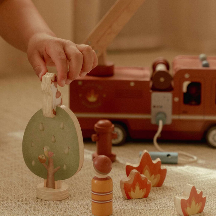 Little Dutch Wooden Fire Truck Set