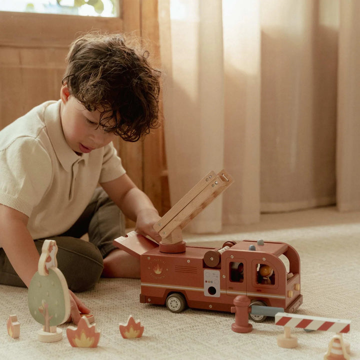 Little Dutch Wooden Fire Truck Set