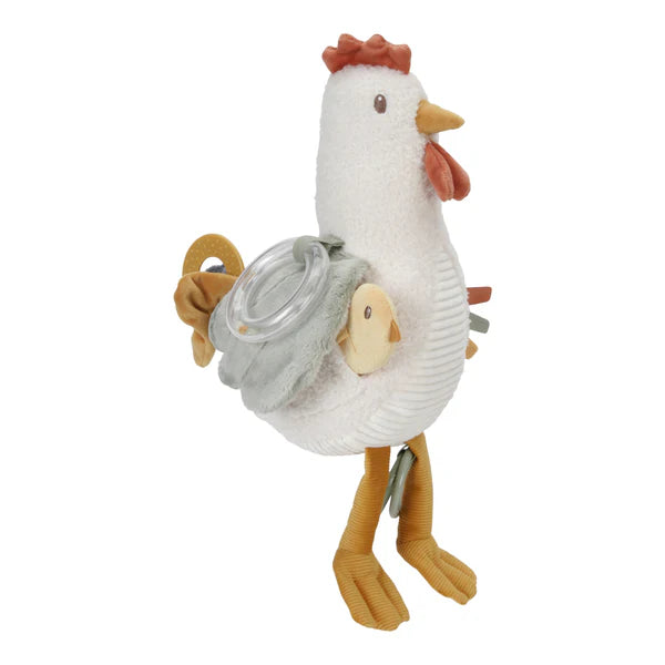 Little Farm Cuddle Activity Chicken Plush Toy