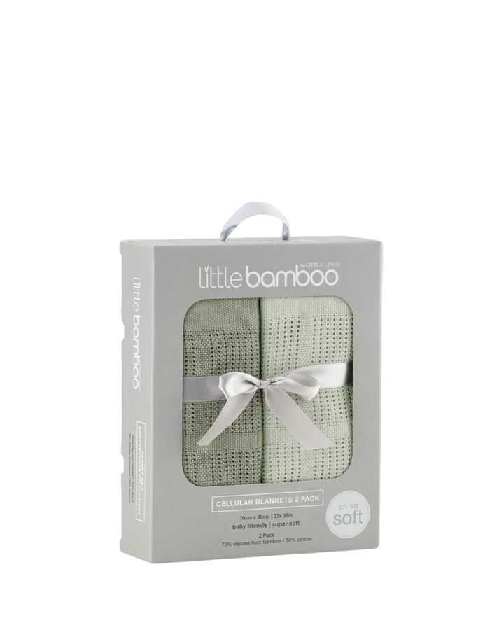 Little Bamboo Baby Cellular Blanket 2 Pack - Bayleaf