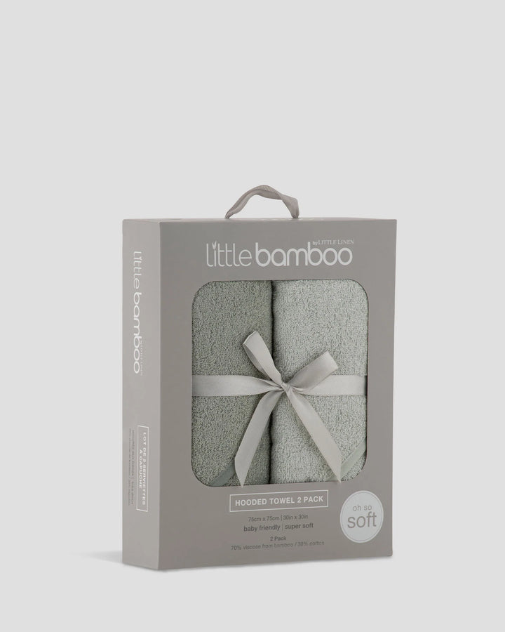 Little Bamboo Baby Hooded Towel 2 Pack - Turtle Bay