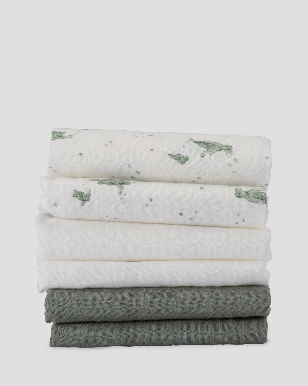 Little Bamboo Muslin Washers 6 Pack - Turtle Bay