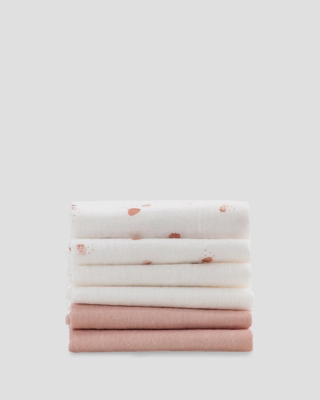 Little Bamboo Muslin Washers 6 Pack - Dusty Rose