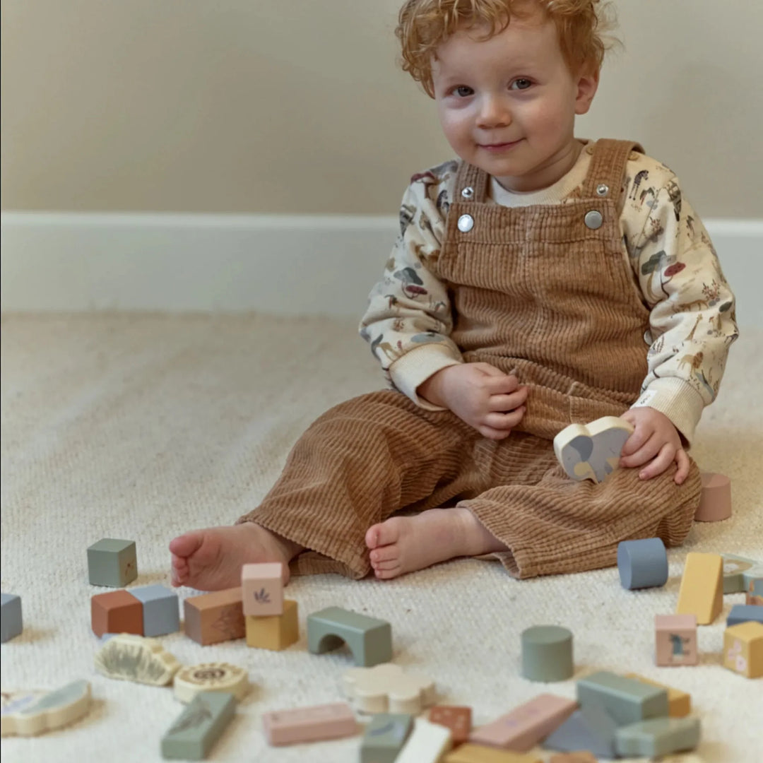 Little Dutch Safari Friends Wooden Building Blocks