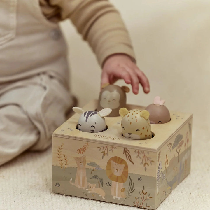 Little Dutch Safari Friends Wooden Pop-Up Toy