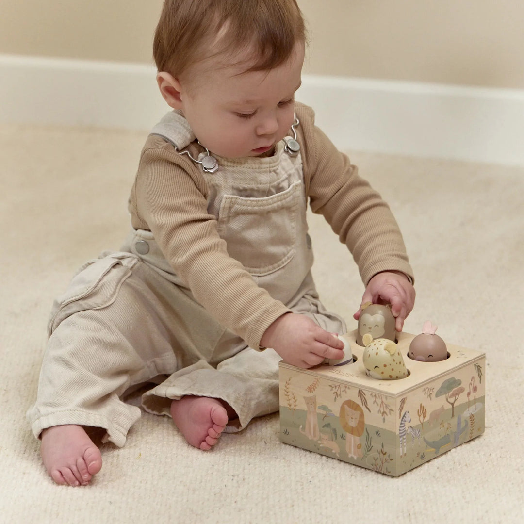 Little Dutch Safari Friends Wooden Pop-Up Toy
