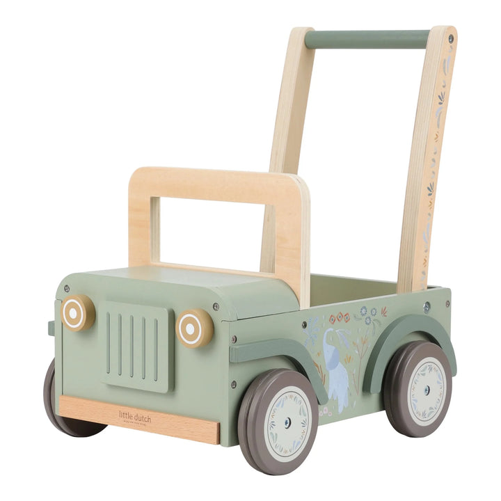 Little Dutch Safari Friends Wooden Push Safari Car