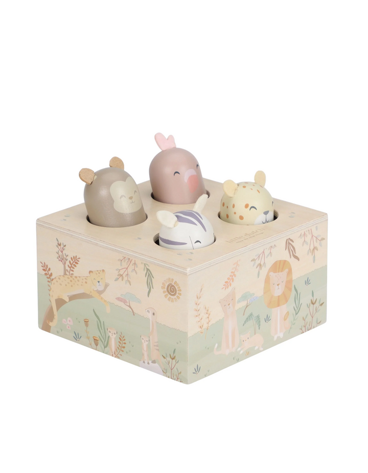 Little Dutch Safari Friends Wooden Pop-Up Toy
