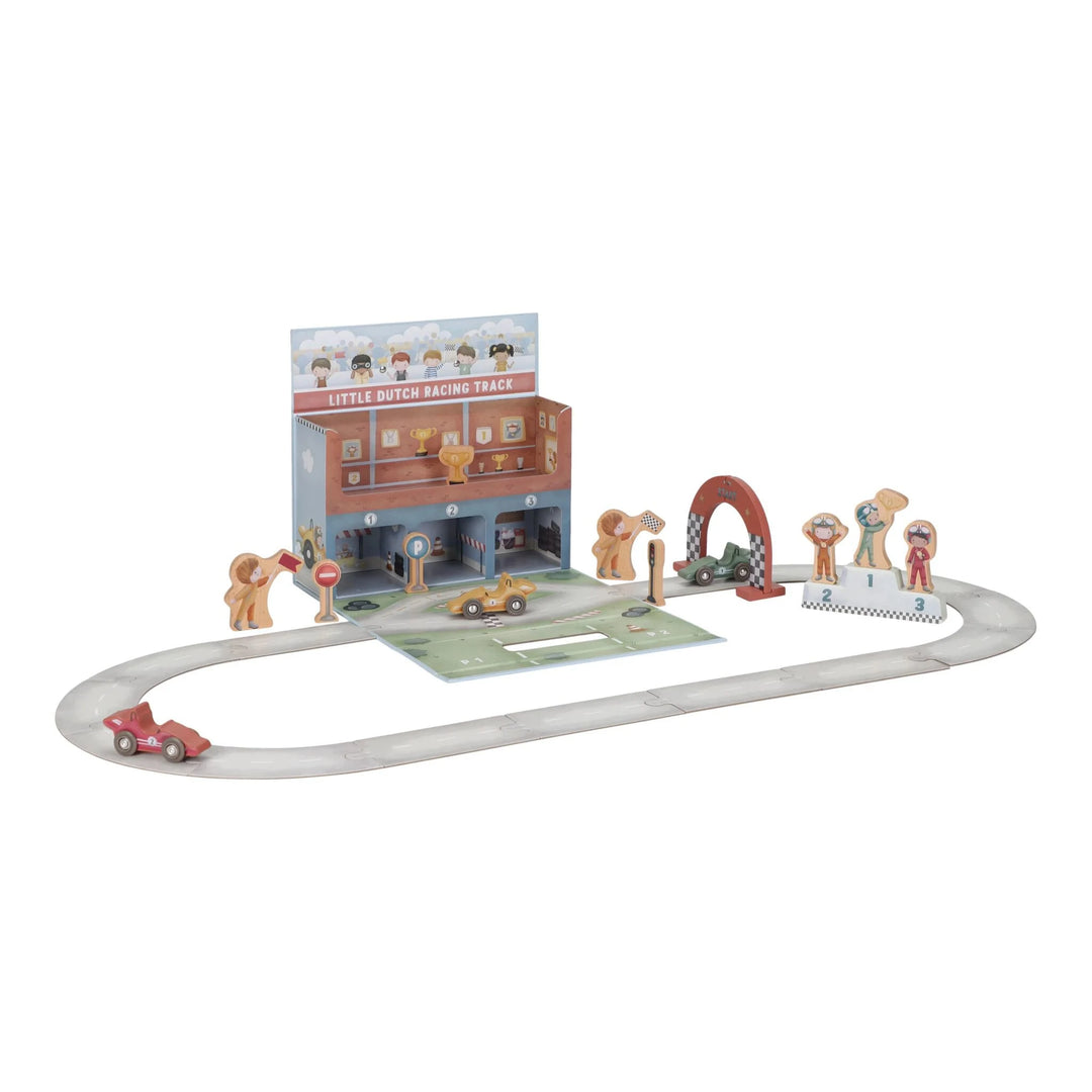 Little Dutch Wooden Play Case Race Track