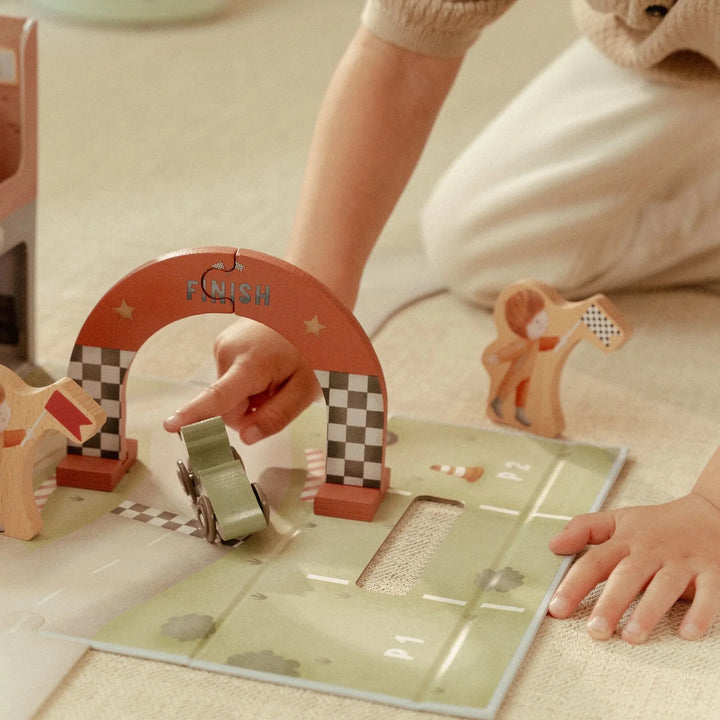 Little Dutch Wooden Play Case Race Track