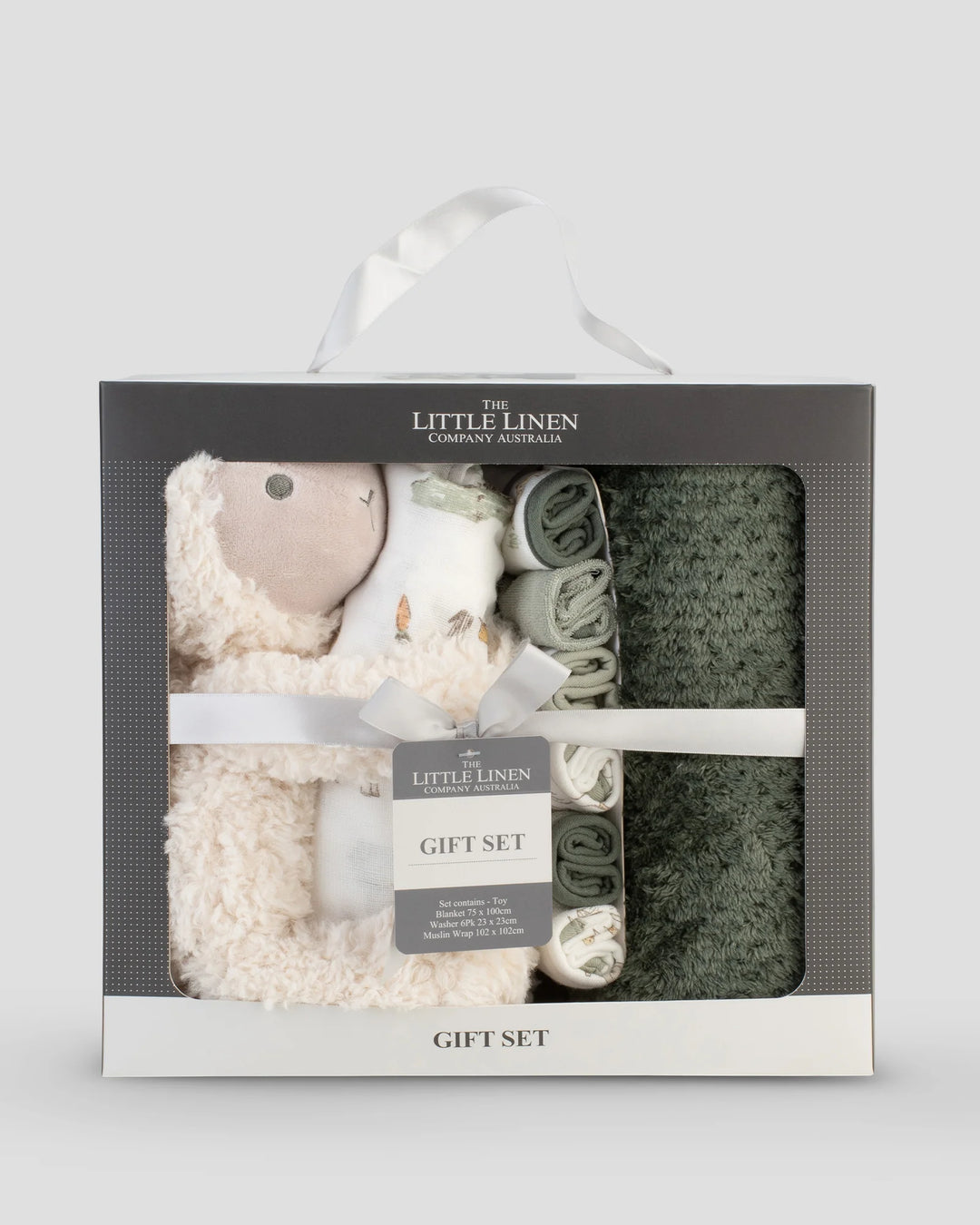 Little Linen Boxed Baby Gift Set - Farmyard Lamb