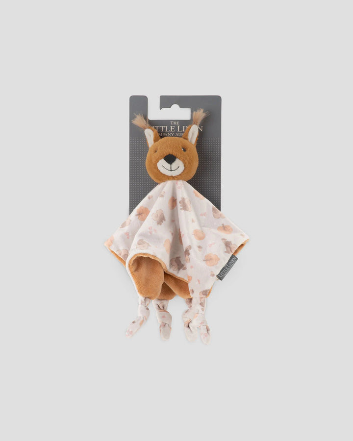 Little Linen Baby Comforter / Security Blanket - Bushland Squirrel