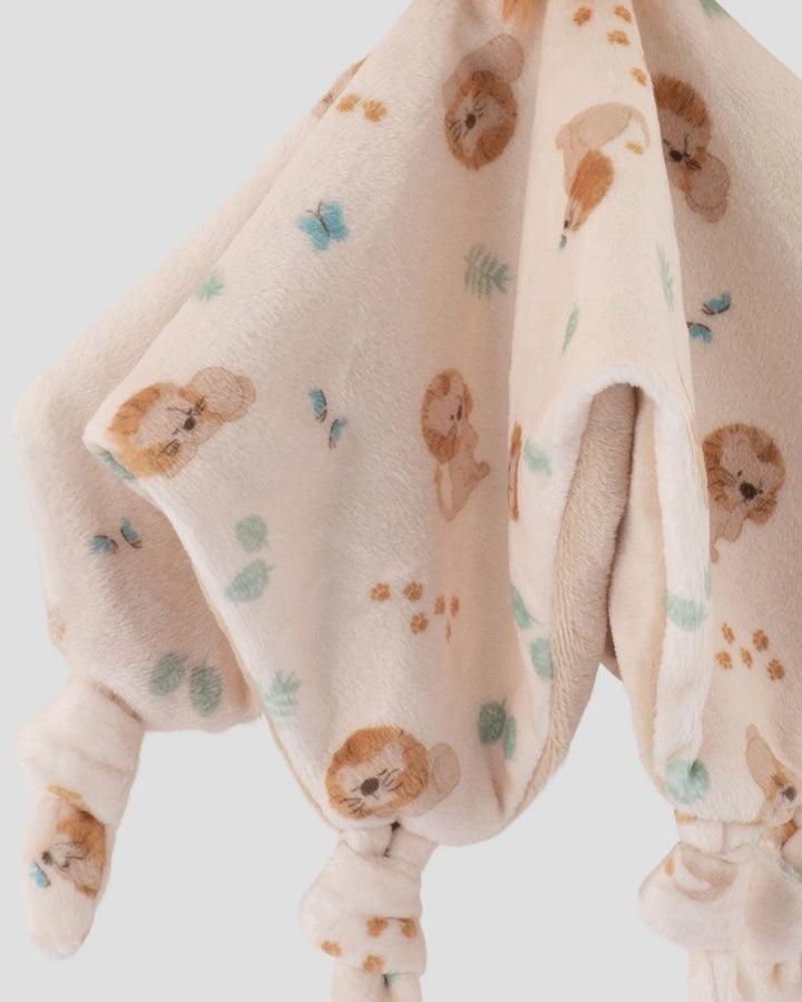 Little Linen Baby Comforter / Security Blanket - Savanna Lion