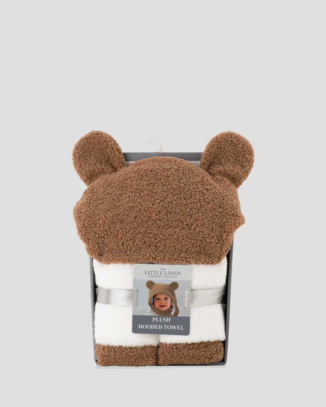 Little Linen Plush Baby Hooded Towel - Bushland Bear