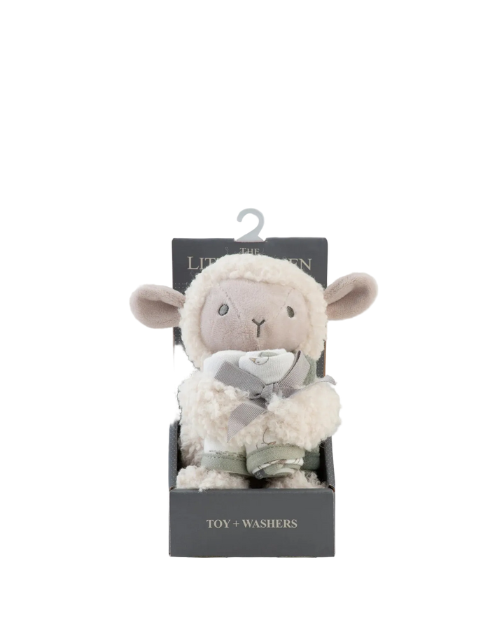 Little Linen Soft Plush Toy & Washers Gift Box - Farmyard Lamb