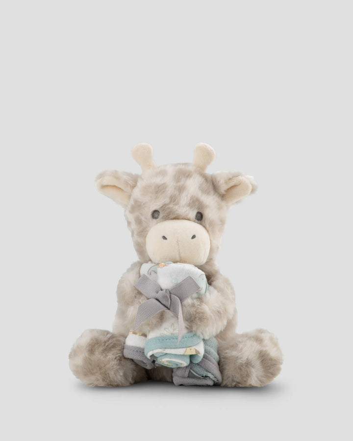Little Linen Soft Plush Toy & Washers Gift Box - Savanna Giraffe