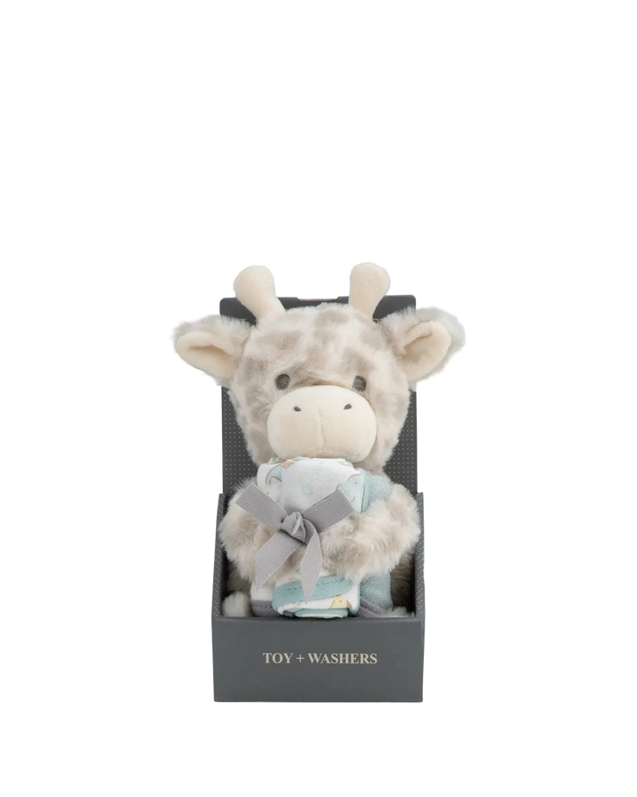 Little Linen Soft Plush Toy & Washers Gift Box - Savanna Giraffe