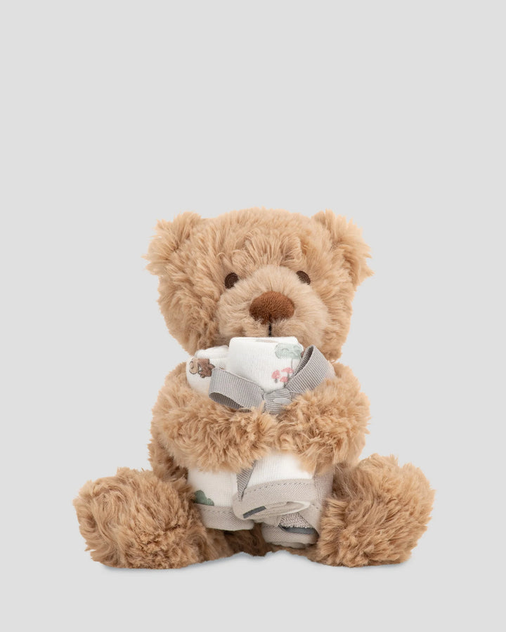 Little Linen Soft Plush Toy & Washers Gift Box - Willow Bear
