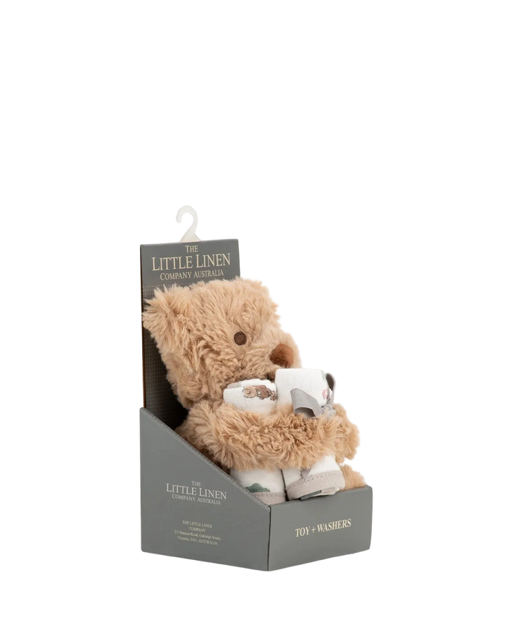 Little Linen Soft Plush Toy & Washers Gift Box - Willow Bear