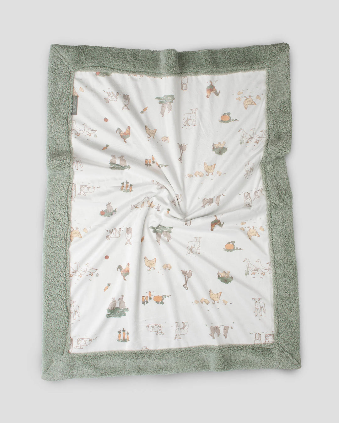 Little Linen Baby Snuggle Blanket - Farmyard Lamb