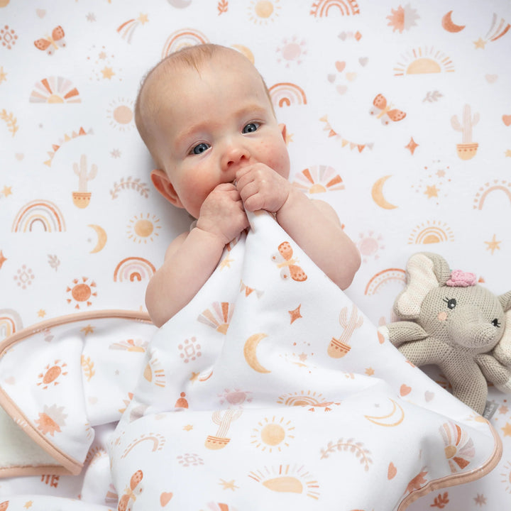 Organic Jersey Cot Fitted Sheets 2 Pack - Bohemian Bliss
