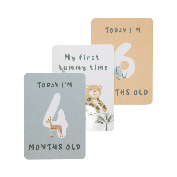 Baby Milestone Cards Set - Wild Safari