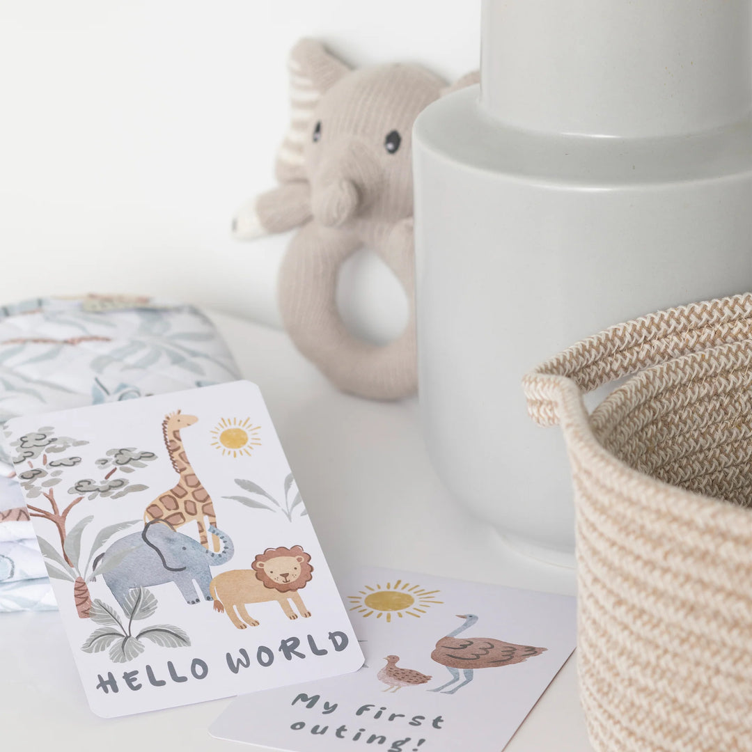 Baby Milestone Cards Set - Wild Safari