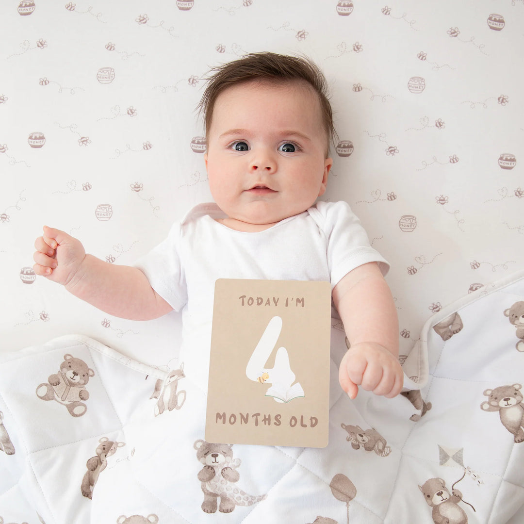 Baby Milestone Cards Set - Cuddly Bear