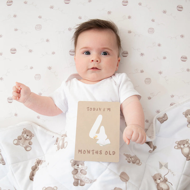Baby Milestone Cards Set - Cuddly Bear